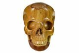 Realistic, Polished Picture Jasper Skull #151158-1
